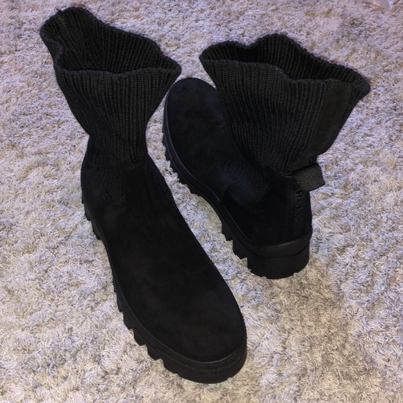 Karl Lagerfeld Paris - Wool Knit Sued Chelsea Boot - Picture 10 of 14